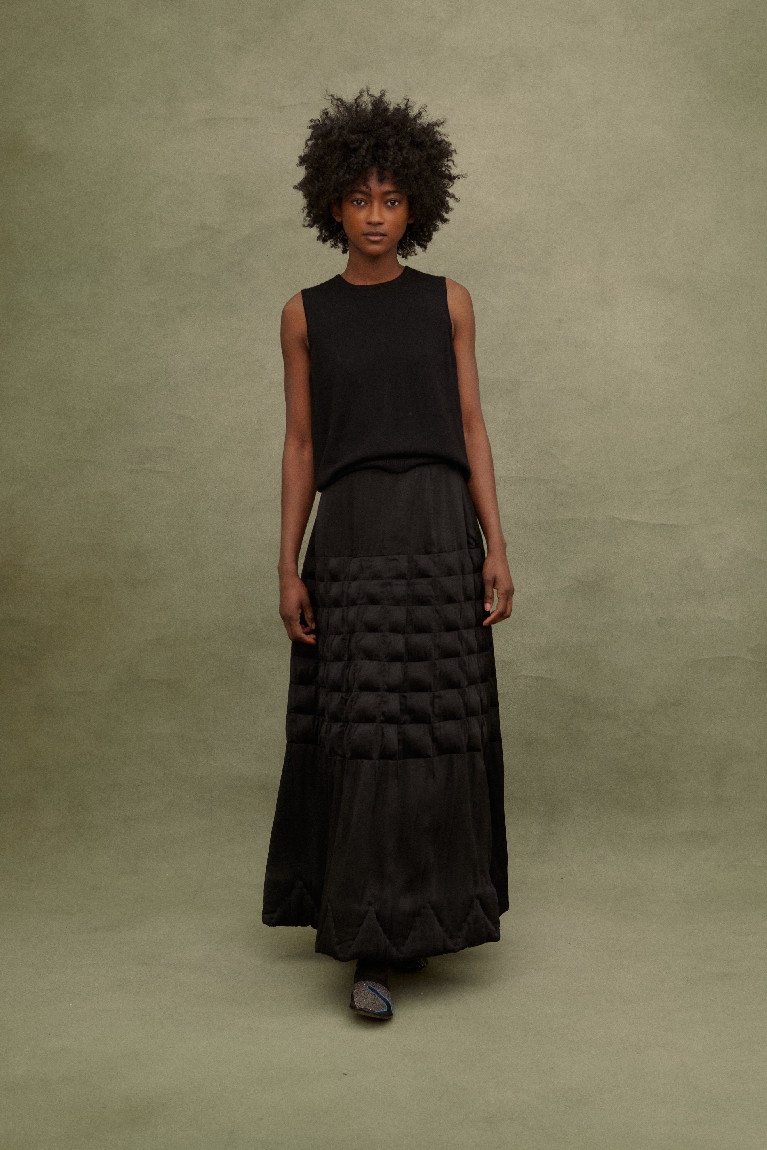 AW 2000 Yohji Yamamoto Silk Quilted Skirt - Desert Vintage