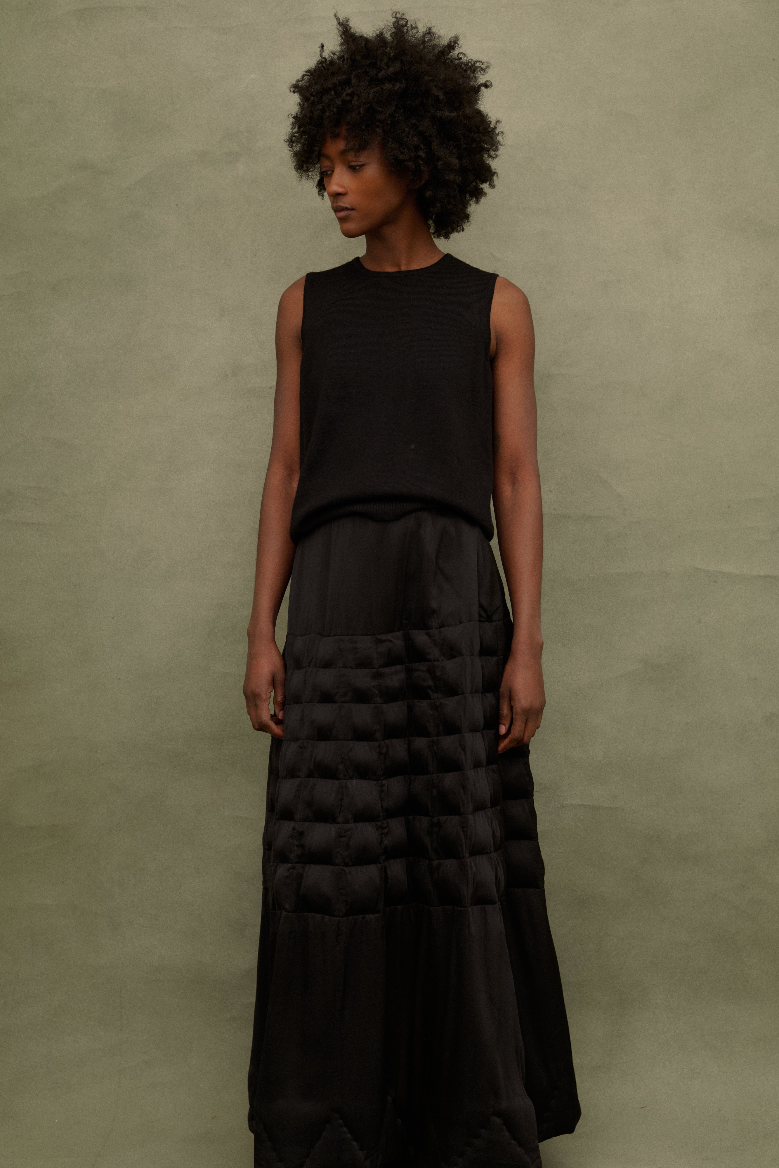 AW 2000 Yohji Yamamoto Silk Quilted Skirt - Desert Vintage