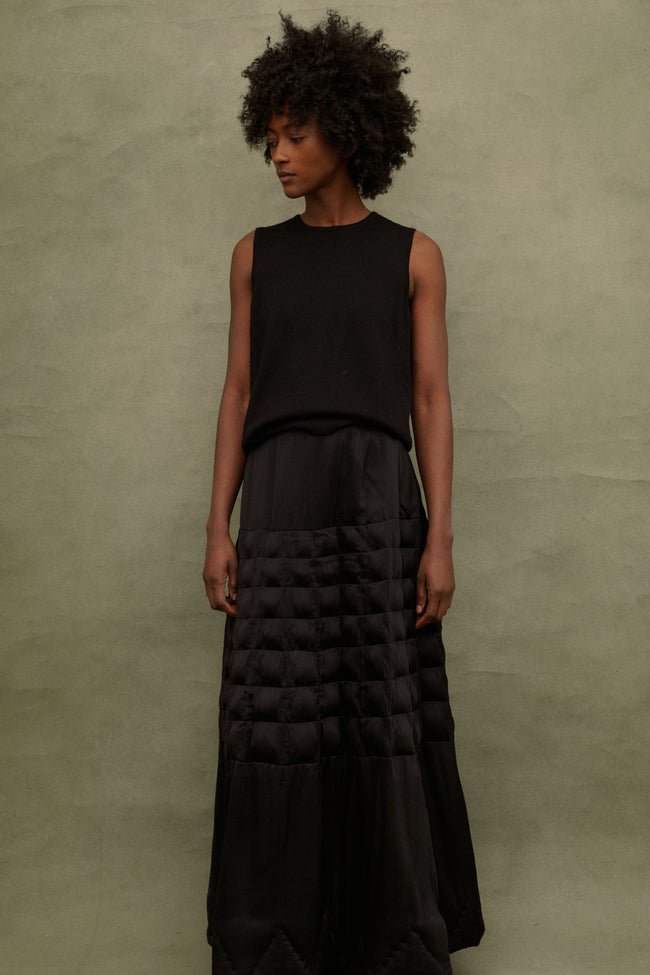 AW 2000 Yohji Yamamoto Silk Quilted Skirt - Desert Vintage