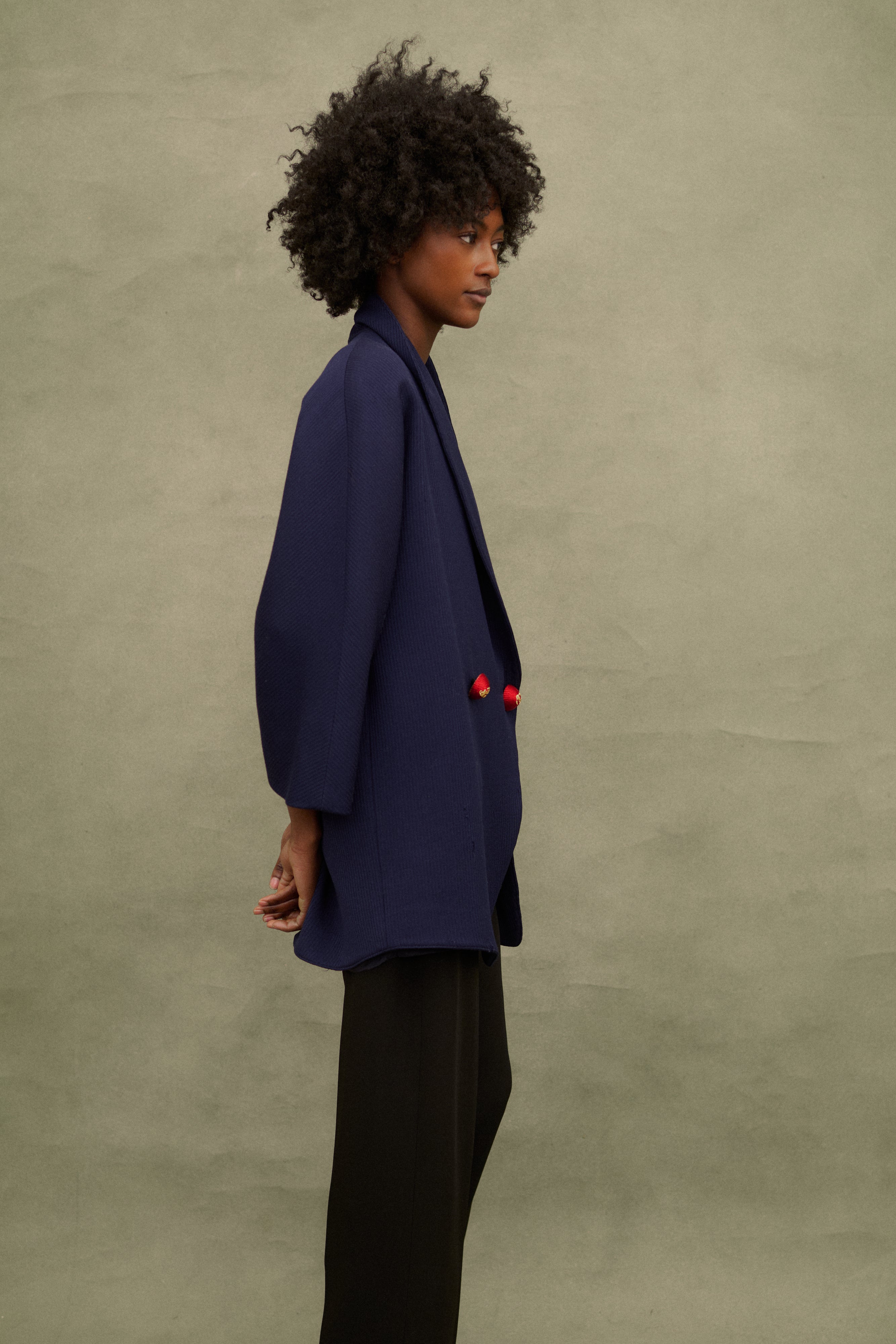 Ferré Blu Wool Coat - Desert Vintage