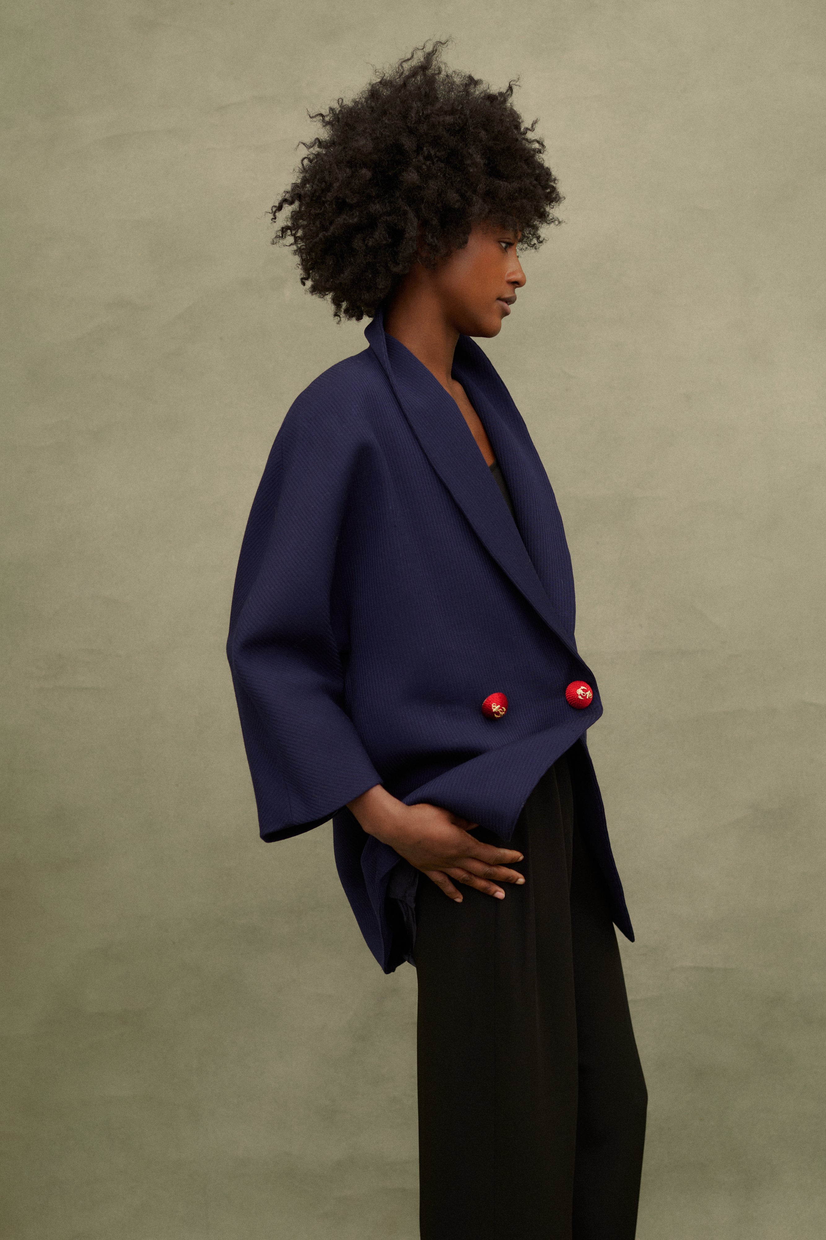 Ferré Blu Wool Coat - Desert Vintage