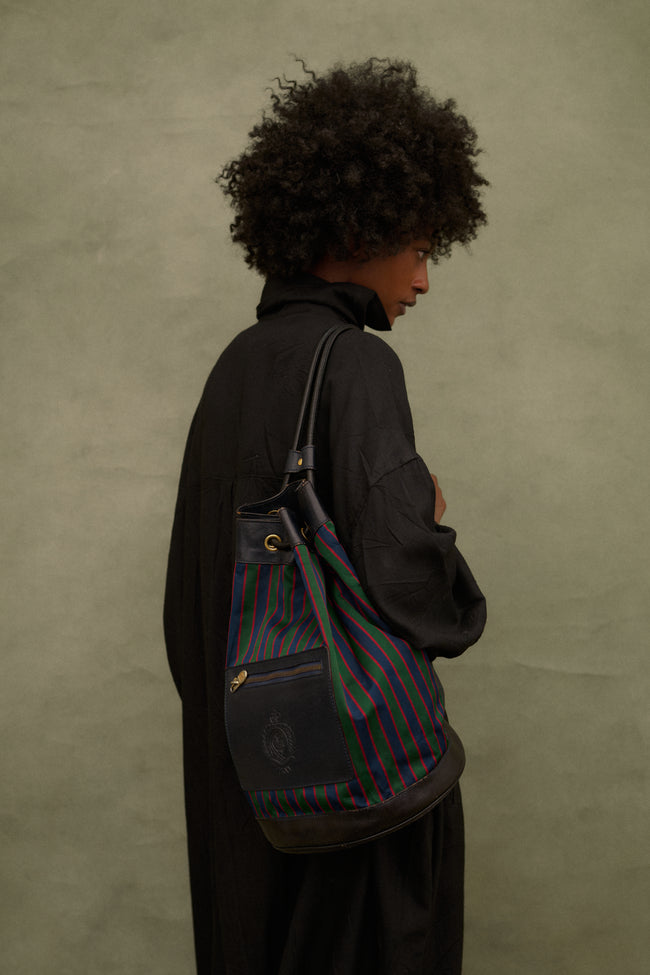 Celine Stripe Leather Backpack - Desert Vintage