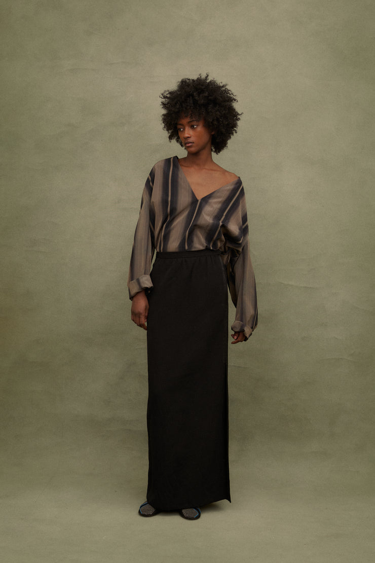 Ysl Black Tuxedo Skirt - Desert Vintage