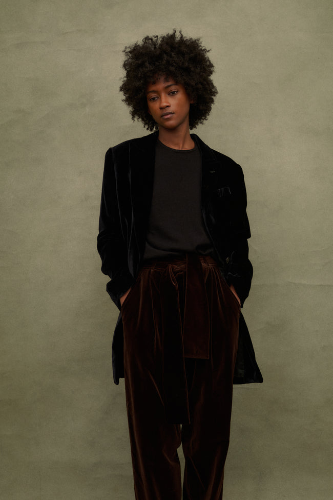 Katharine Hamnett Velvet Coat - Desert Vintage