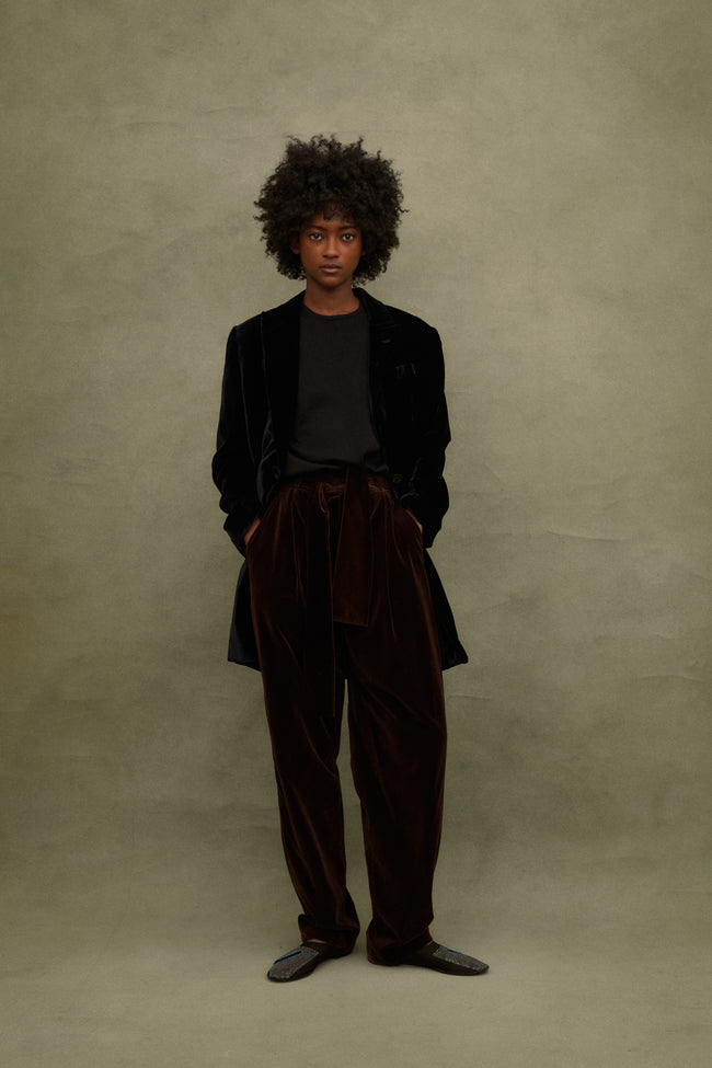 Katharine Hamnett Velvet Coat - Desert Vintage