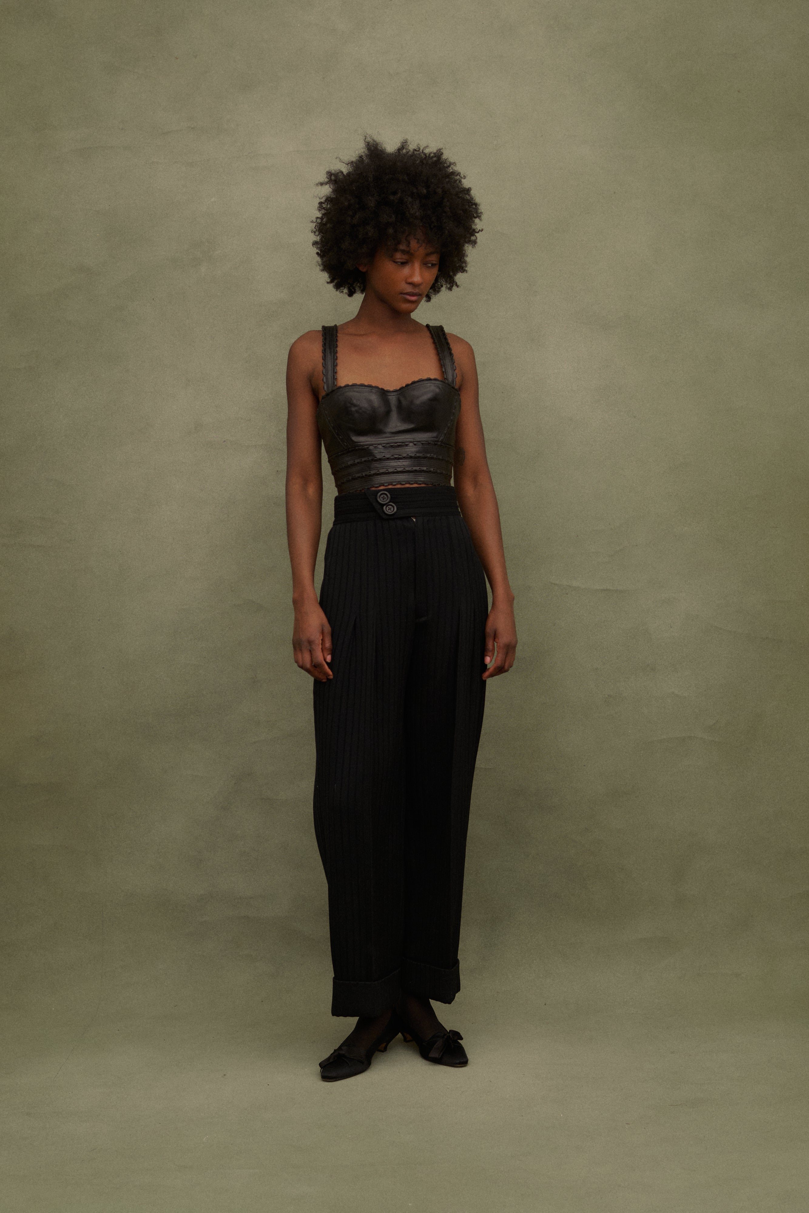 1992 Alaïa Leather Bustier - Desert Vintage