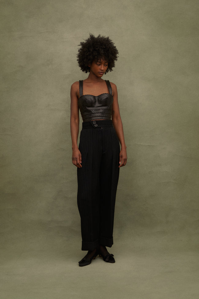 1992 Alaïa Leather Bustier - Desert Vintage