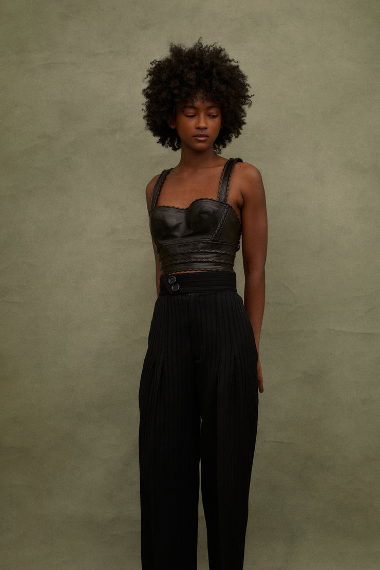 1992 Alaïa Leather Bustier - Desert Vintage