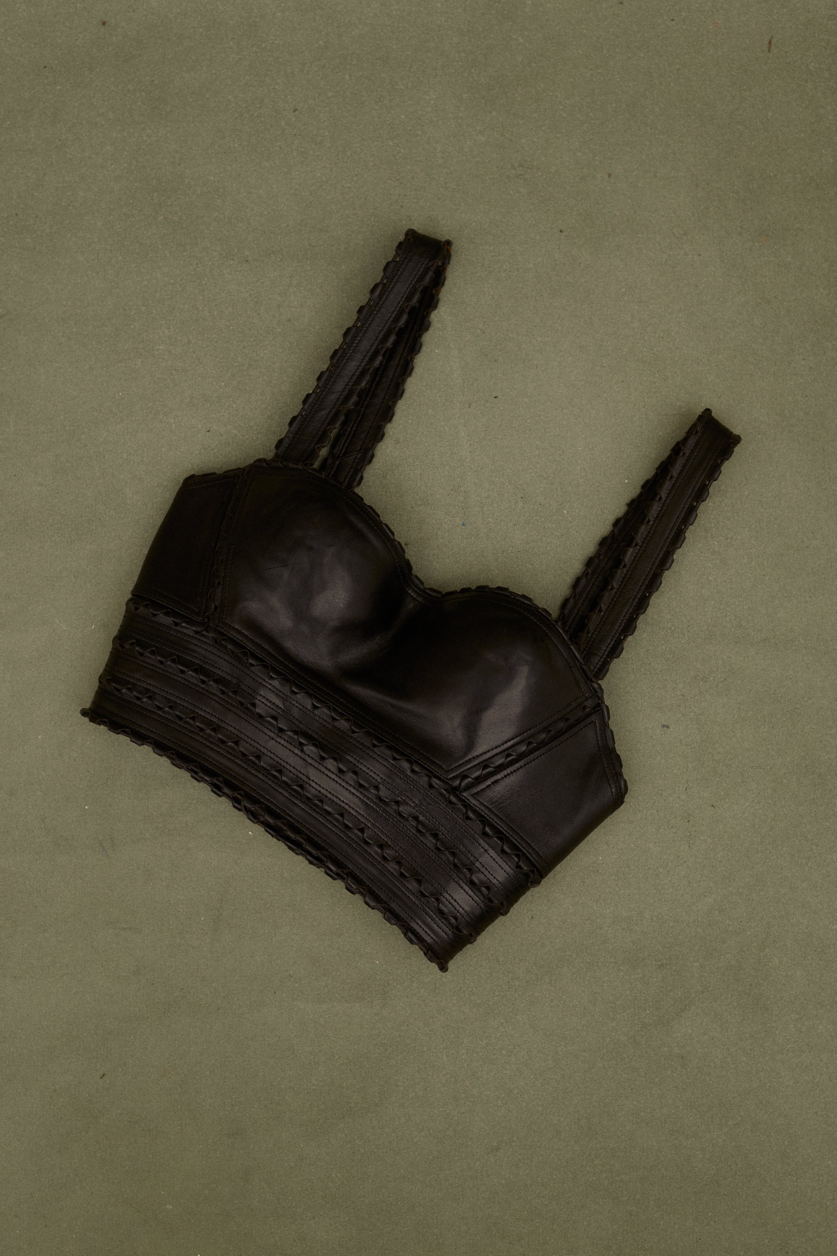 1992 Alaïa Leather Bustier - Desert Vintage