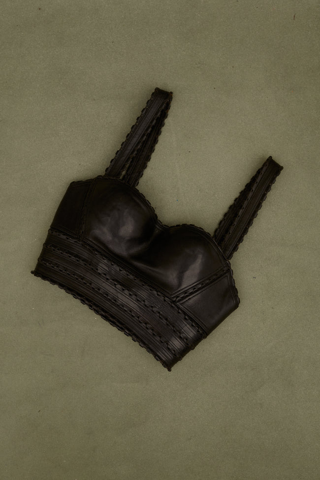 1992 Alaïa Leather Bustier - Desert Vintage