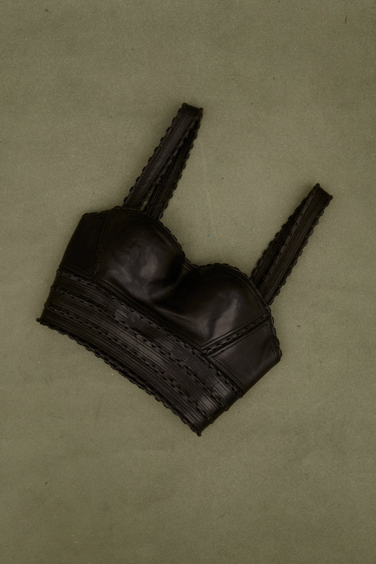 1992 Alaïa Leather Bustier - Desert Vintage