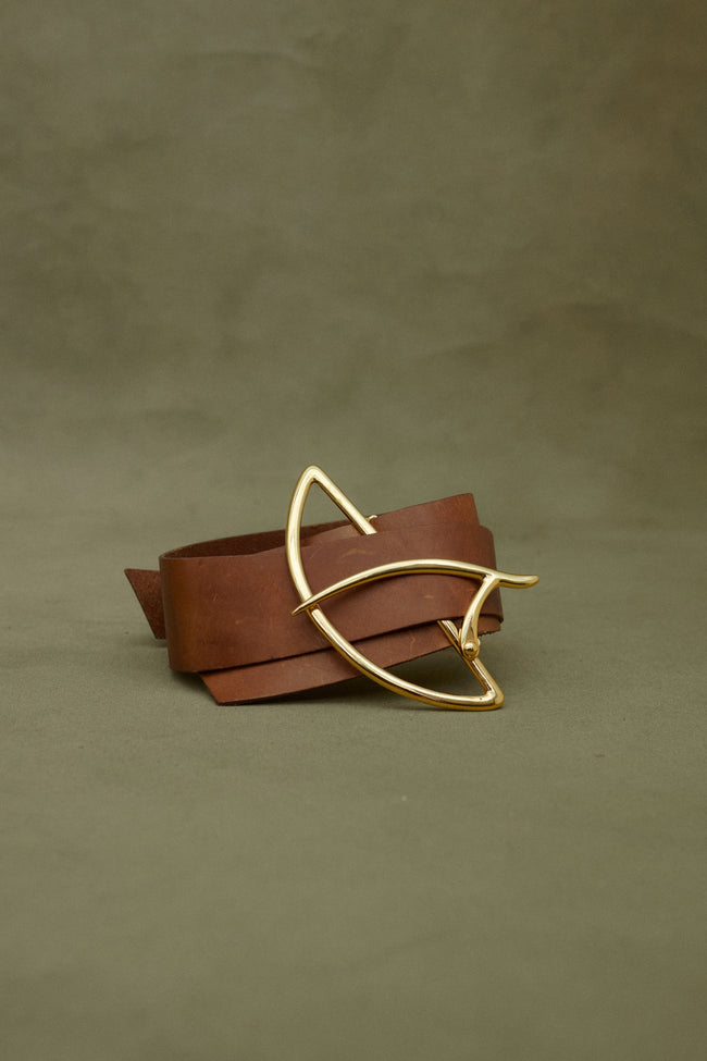 1970s Issey Miyake Leather Belt - Desert Vintage