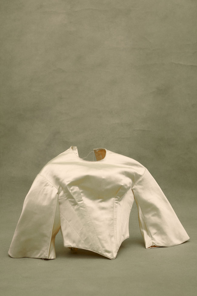1850s Silk Corset Blouse - Desert Vintage
