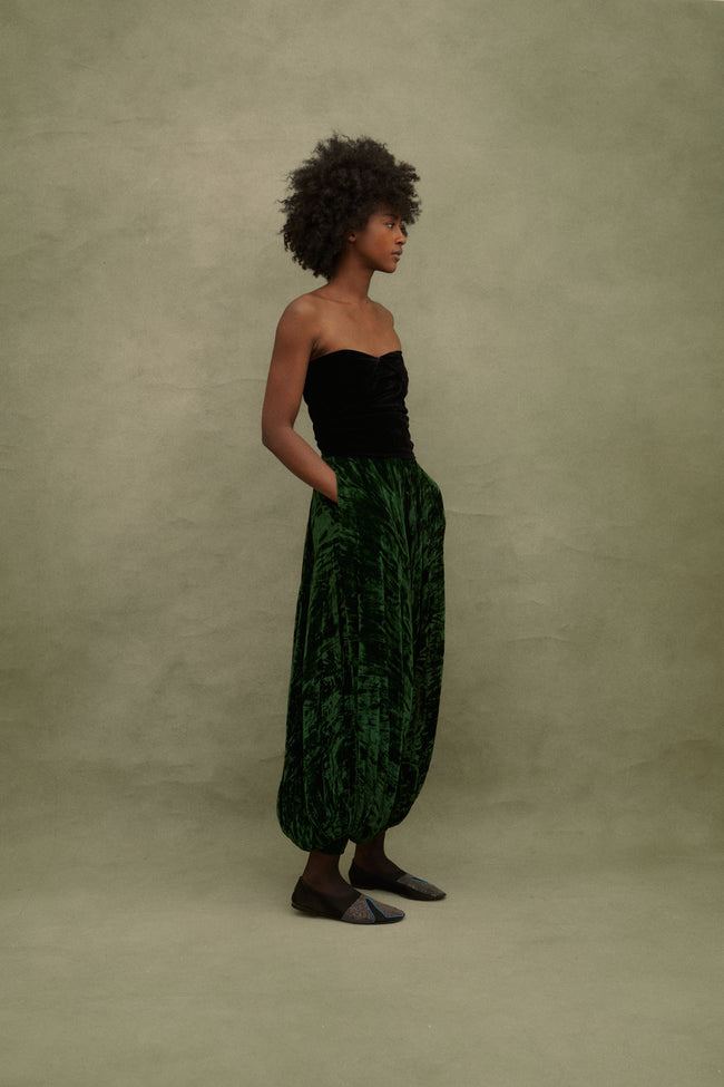 Ysl Green Velvet Trousers - Desert Vintage