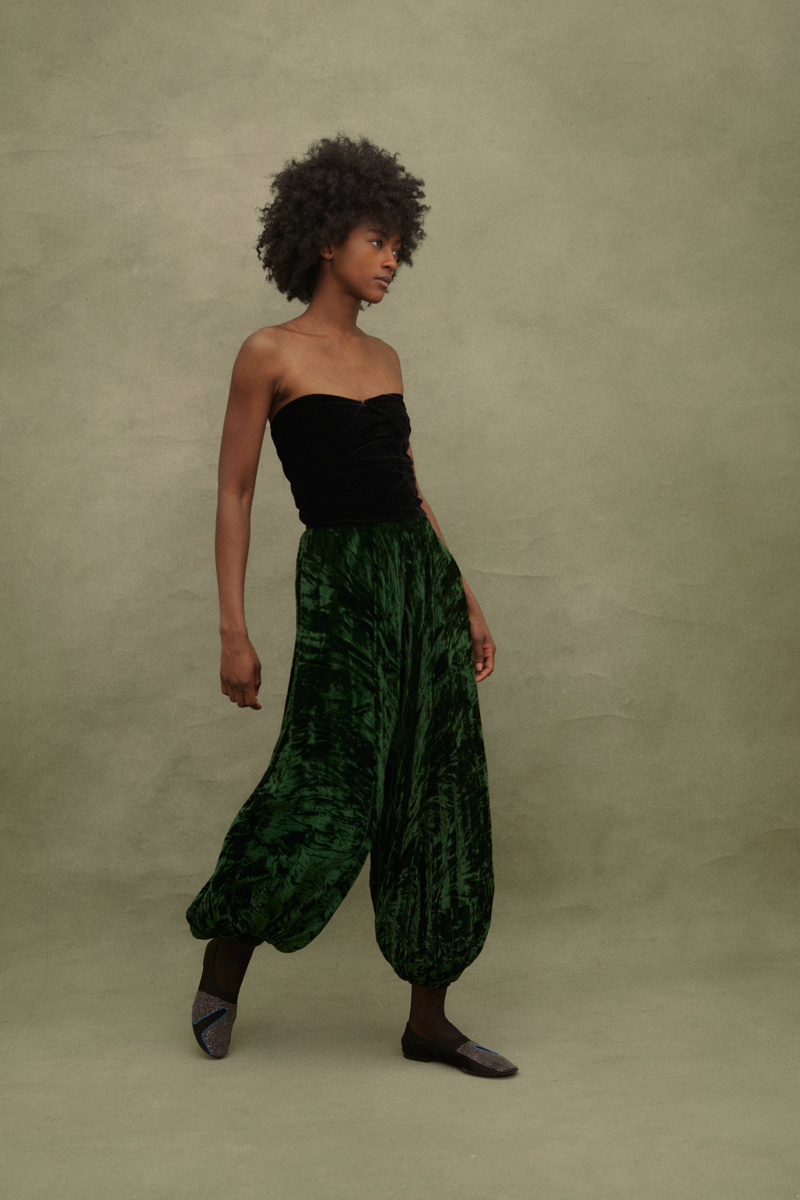 Ysl Green Velvet Trousers - Desert Vintage