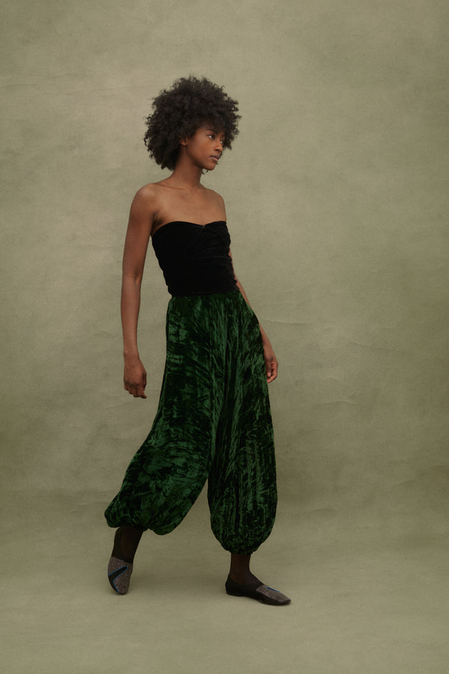 Ysl Green Velvet Trousers - Desert Vintage