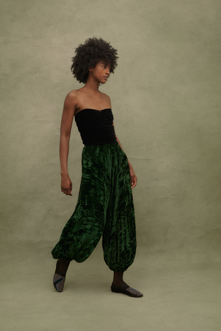 Ysl Green Velvet Trousers - Desert Vintage