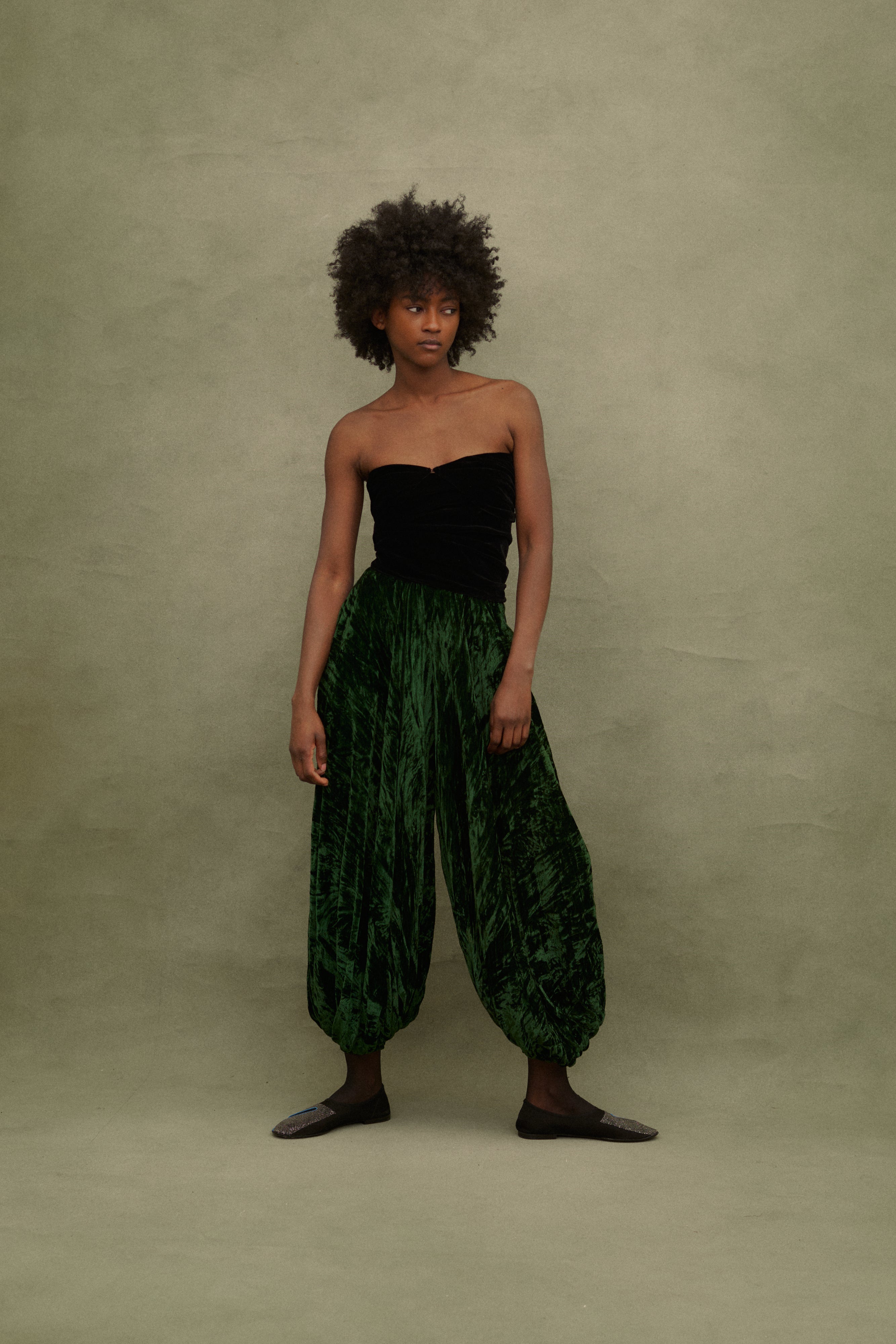Ysl Green Velvet Trousers - Desert Vintage