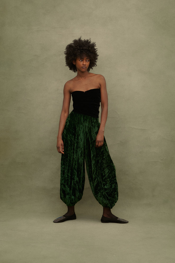 Ysl Green Velvet Trousers - Desert Vintage
