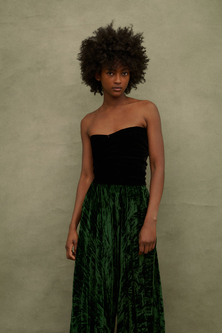 *Ysl Black Velvet Sash - Desert Vintage