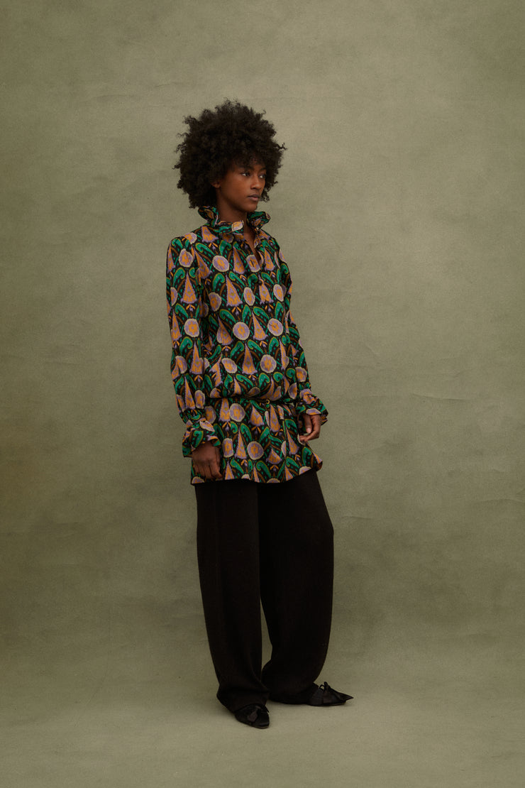 Ysl Woven Silk Tunic - Desert Vintage