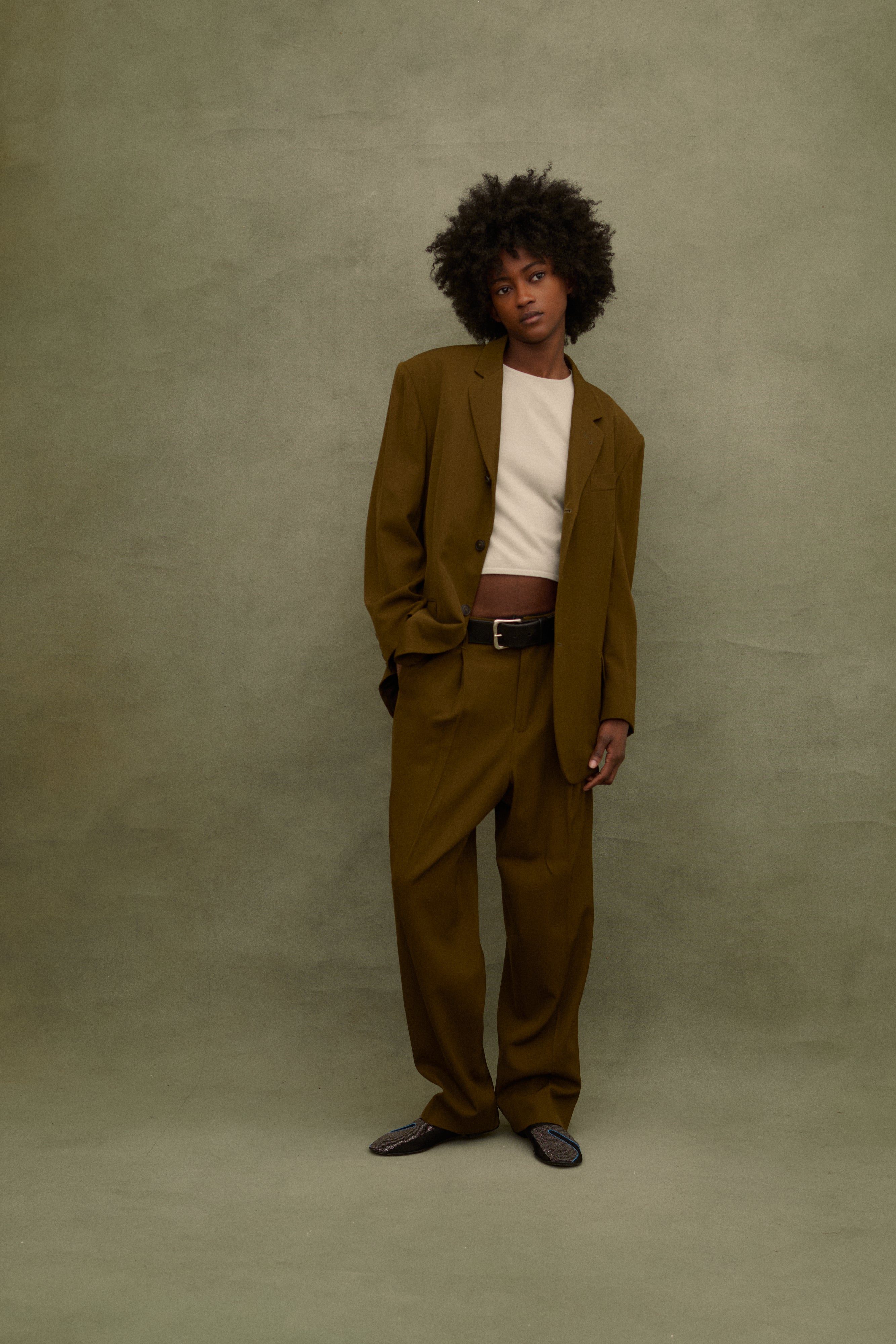 1988 JPG Homme Olive Suit - Desert Vintage