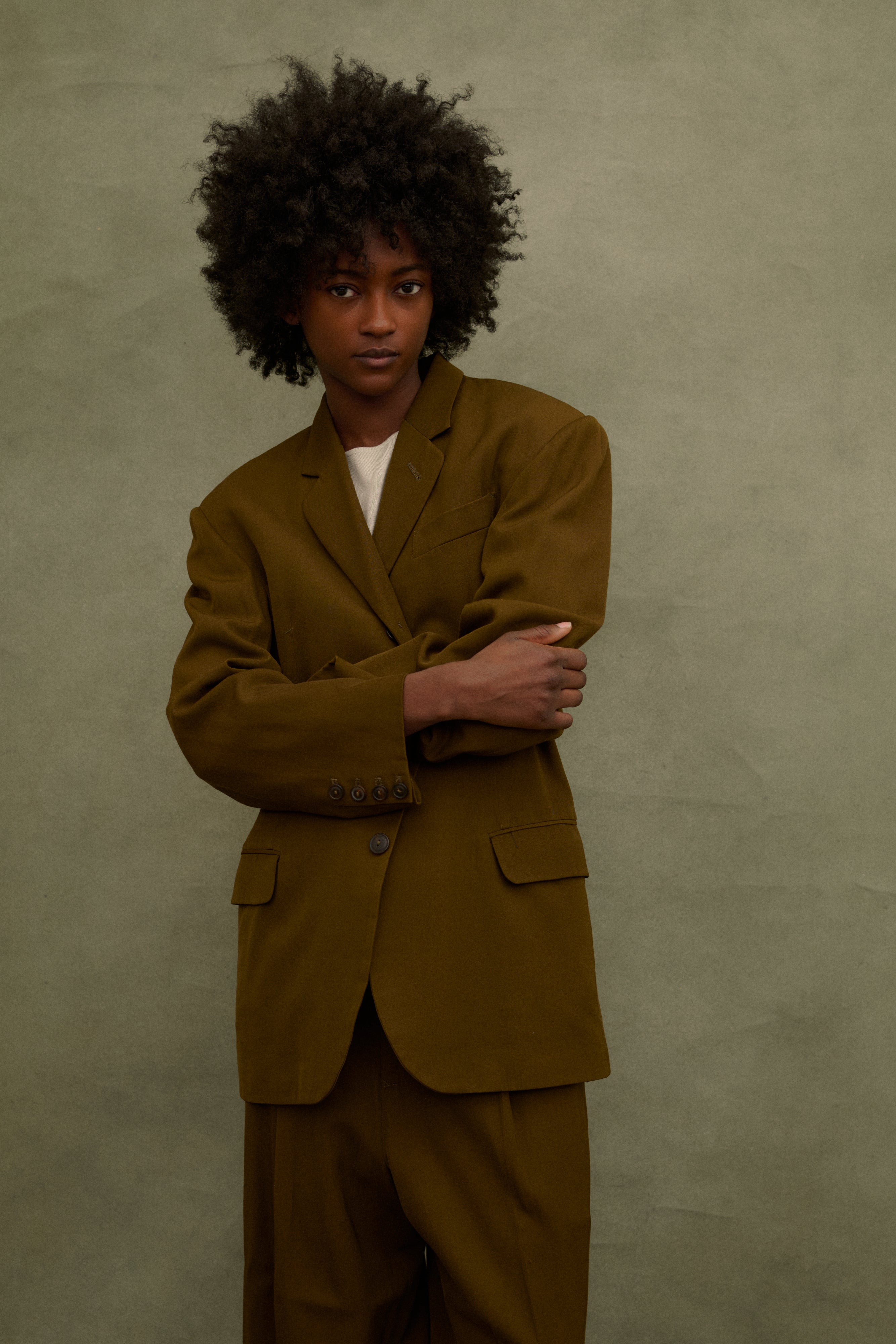 1988 JPG Homme Olive Suit - Desert Vintage