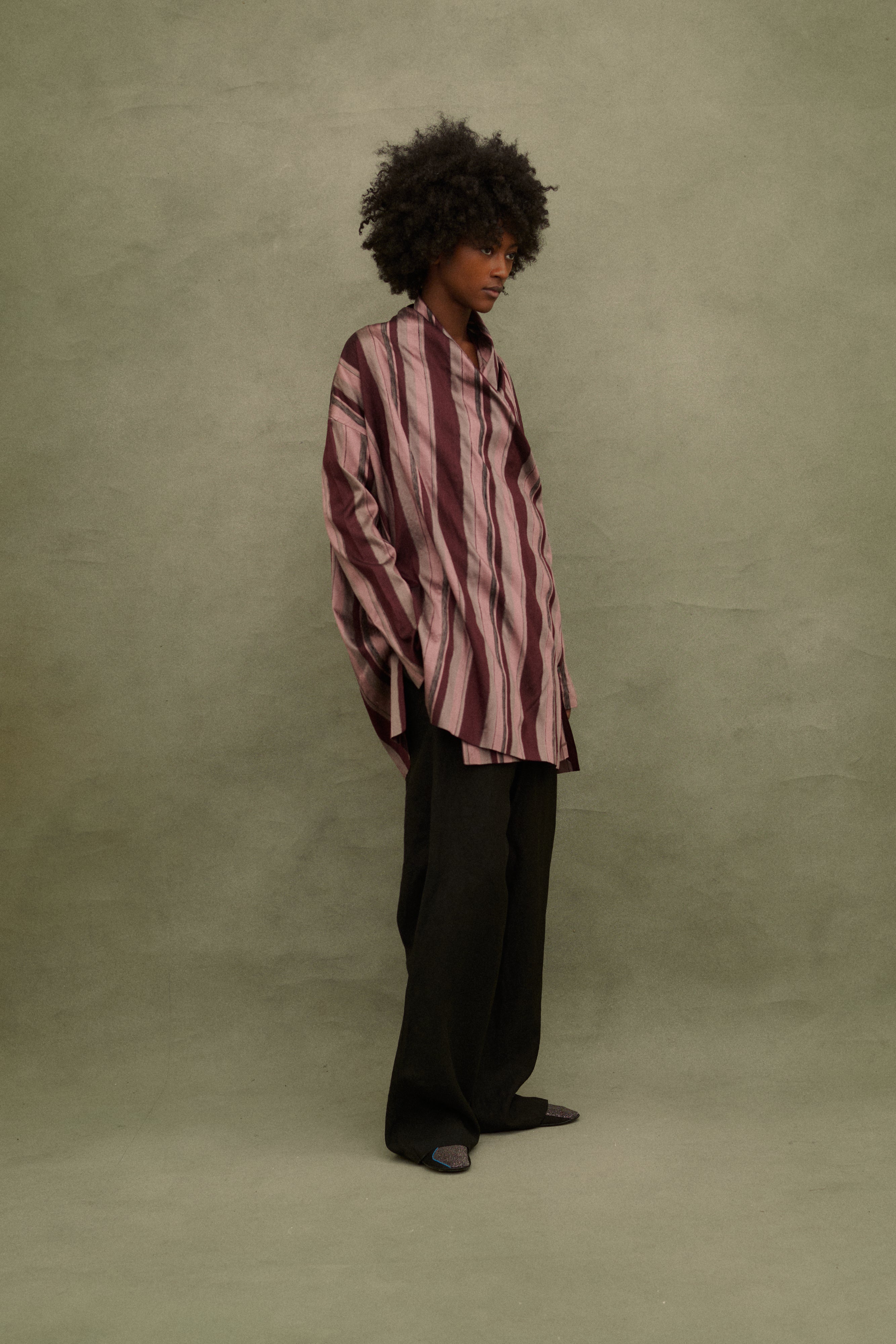 Callaghan Silk Stripe Blouse - Desert Vintage