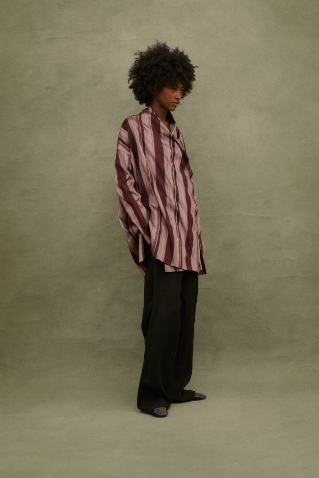 Callaghan Silk Stripe Blouse - Desert Vintage