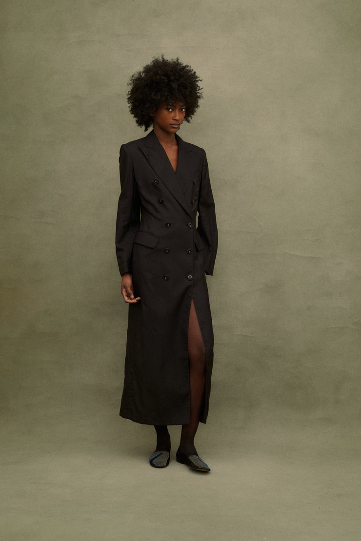 JPG Black Wool Coat - Desert Vintage