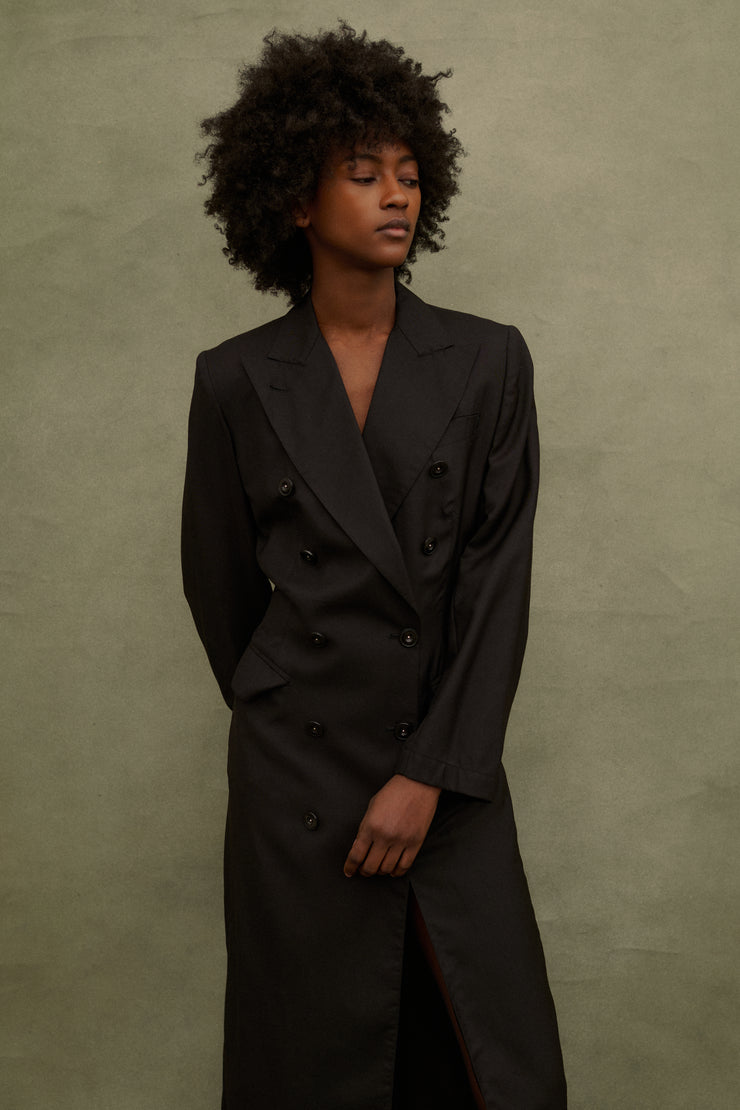 JPG Black Wool Coat - Desert Vintage