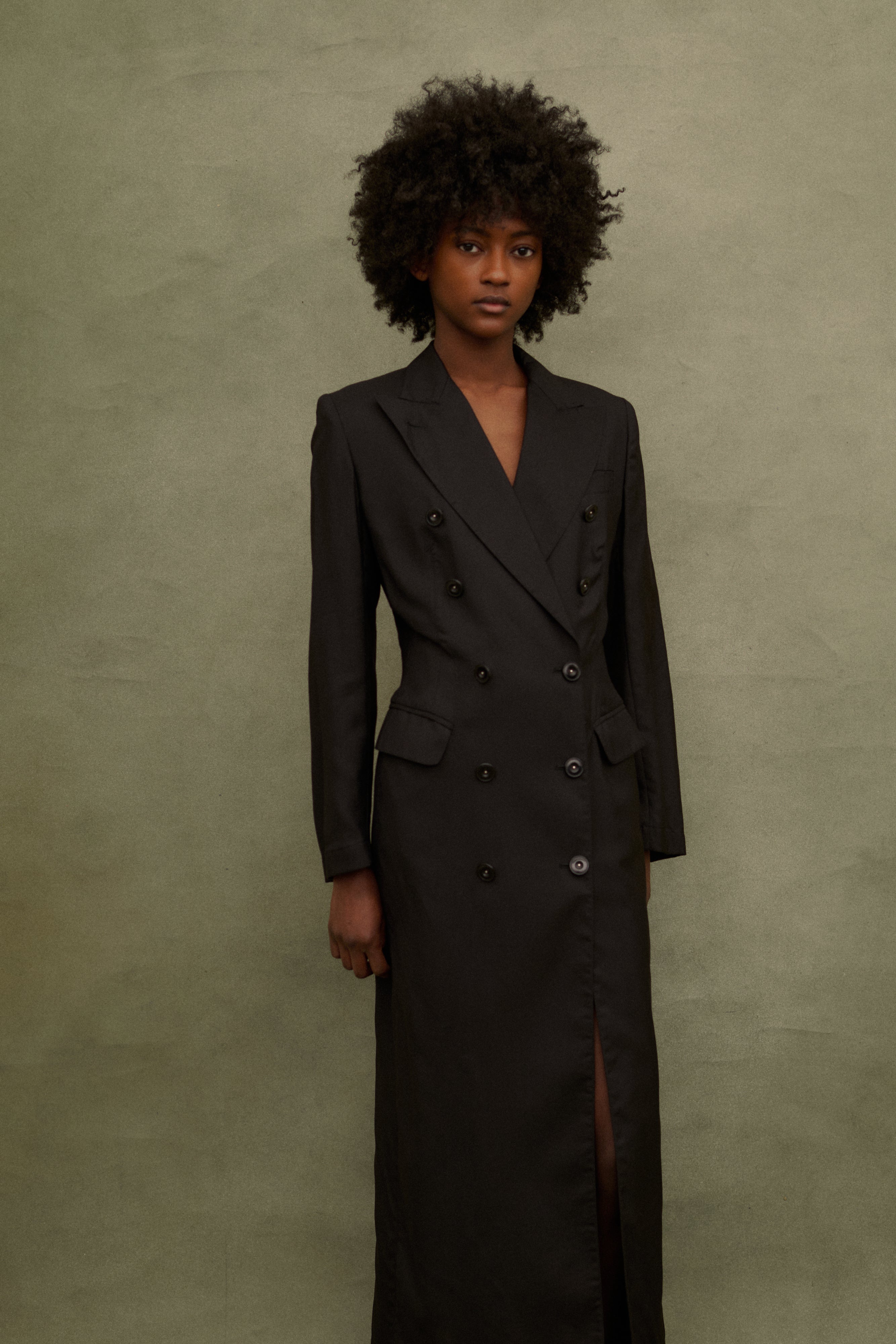JPG Black Wool Coat - Desert Vintage