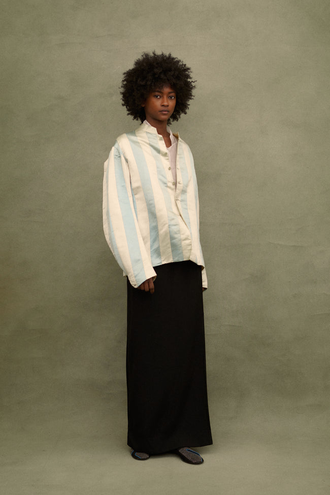 Antique Silk Stripe Shirt - Desert Vintage