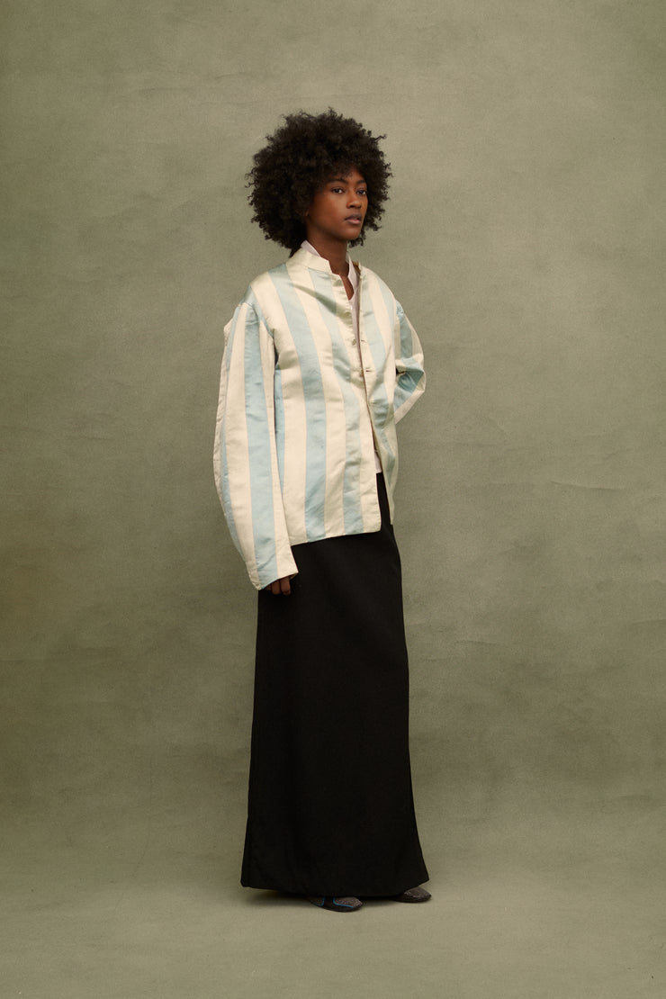 Antique Silk Stripe Shirt - Desert Vintage