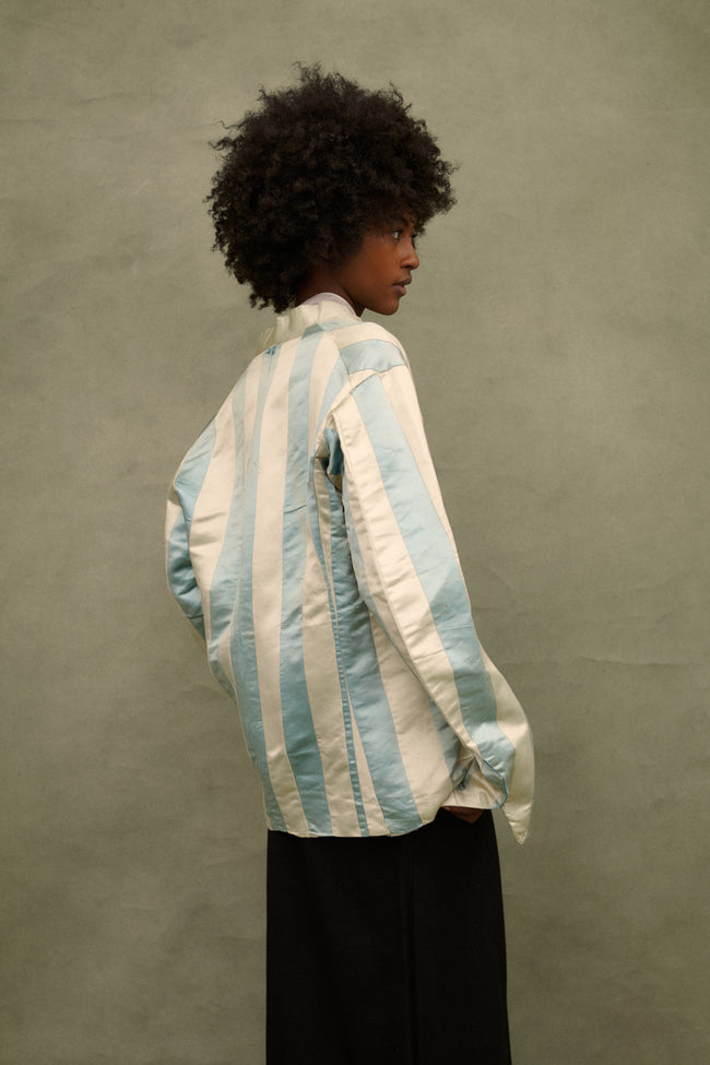 Antique Silk Stripe Shirt - Desert Vintage