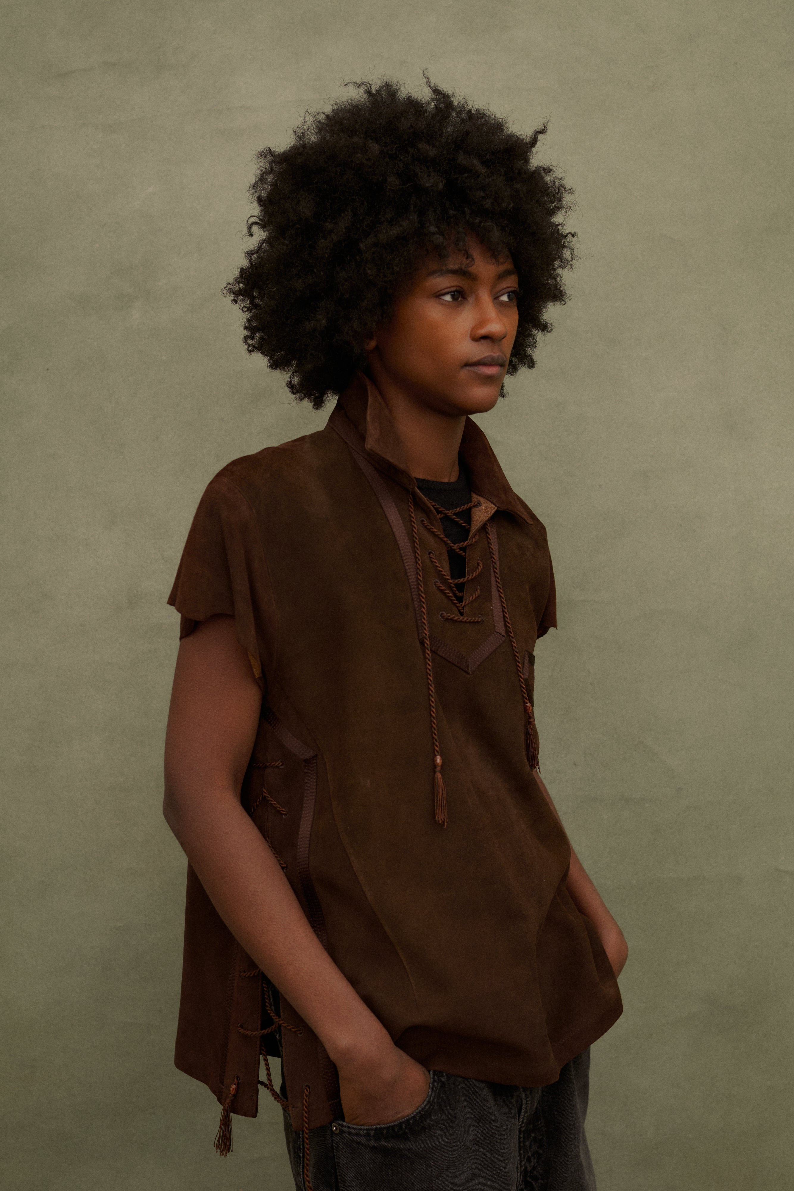 Number (N)ine Suede Top - Desert Vintage