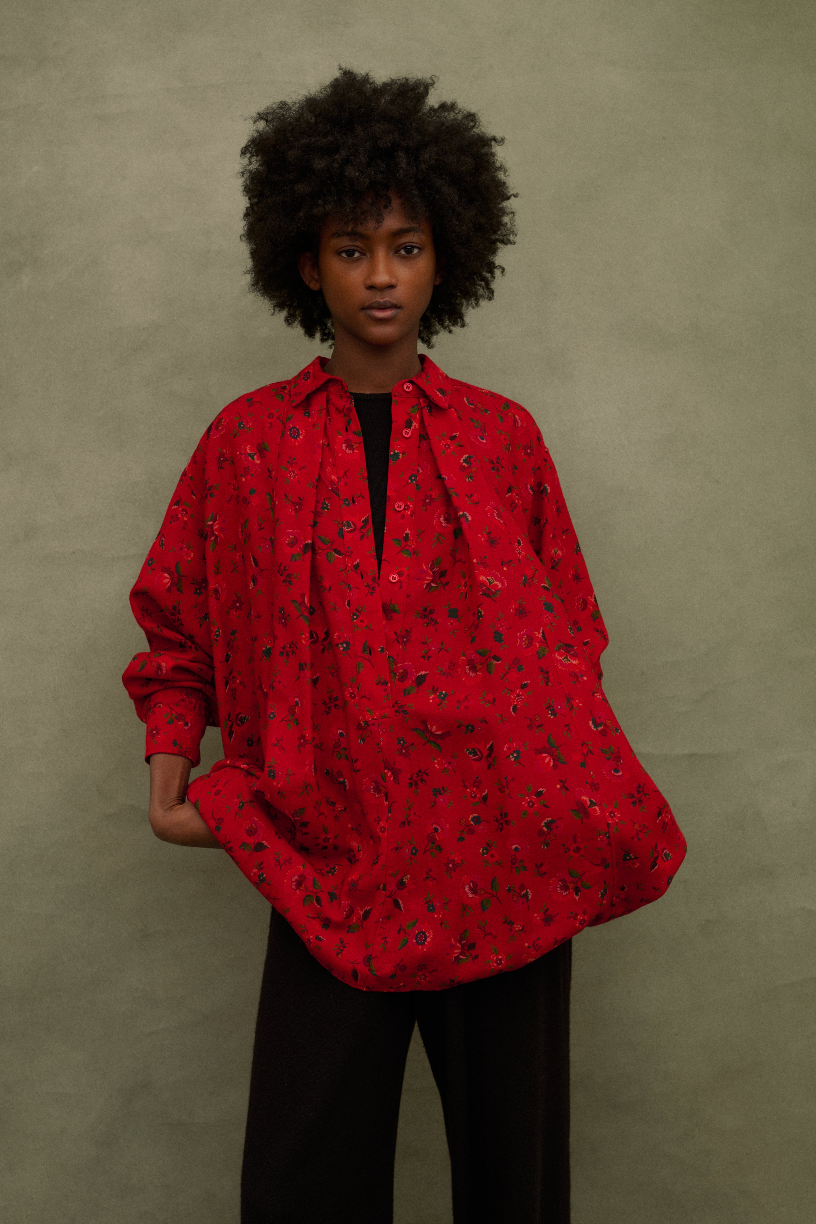 Kenzo Floral Wool Blouse - Desert Vintage