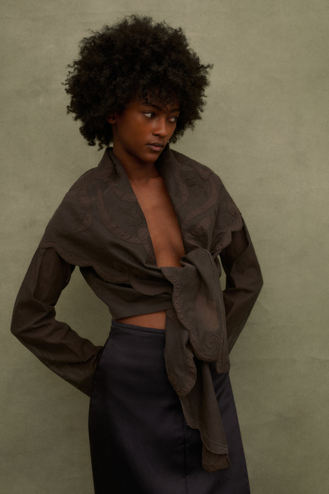 1989 Callaghan Appliqué Blouse - Desert Vintage