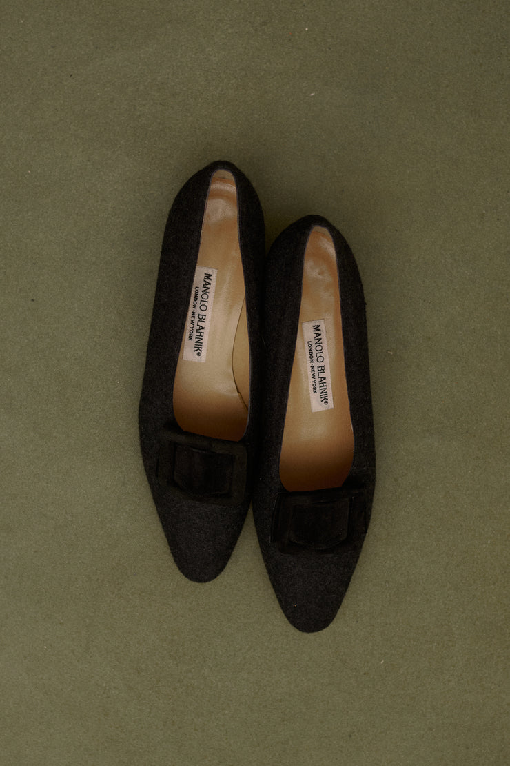 Manolo Blahnik Buckle Heel - Desert Vintage