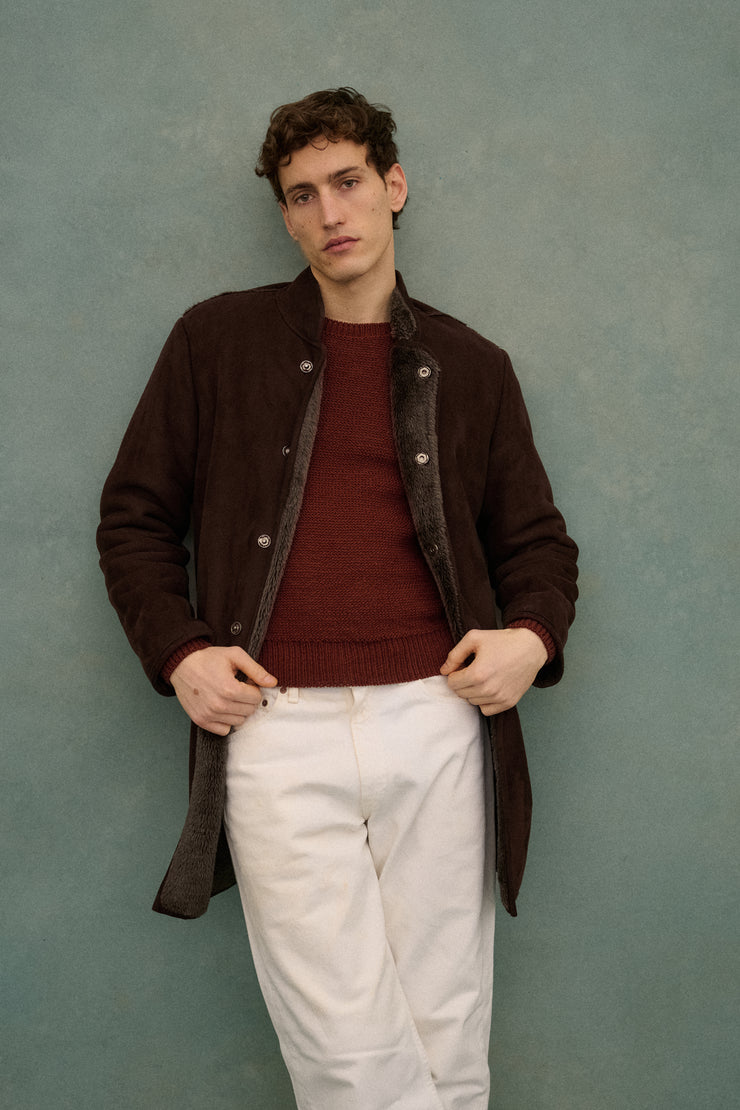 Armani Brown Shearling Coat - Desert Vintage