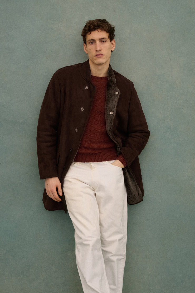 Armani Brown Shearling Coat - Desert Vintage