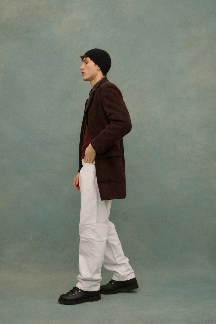 Armani Brown Shearling Coat - Desert Vintage