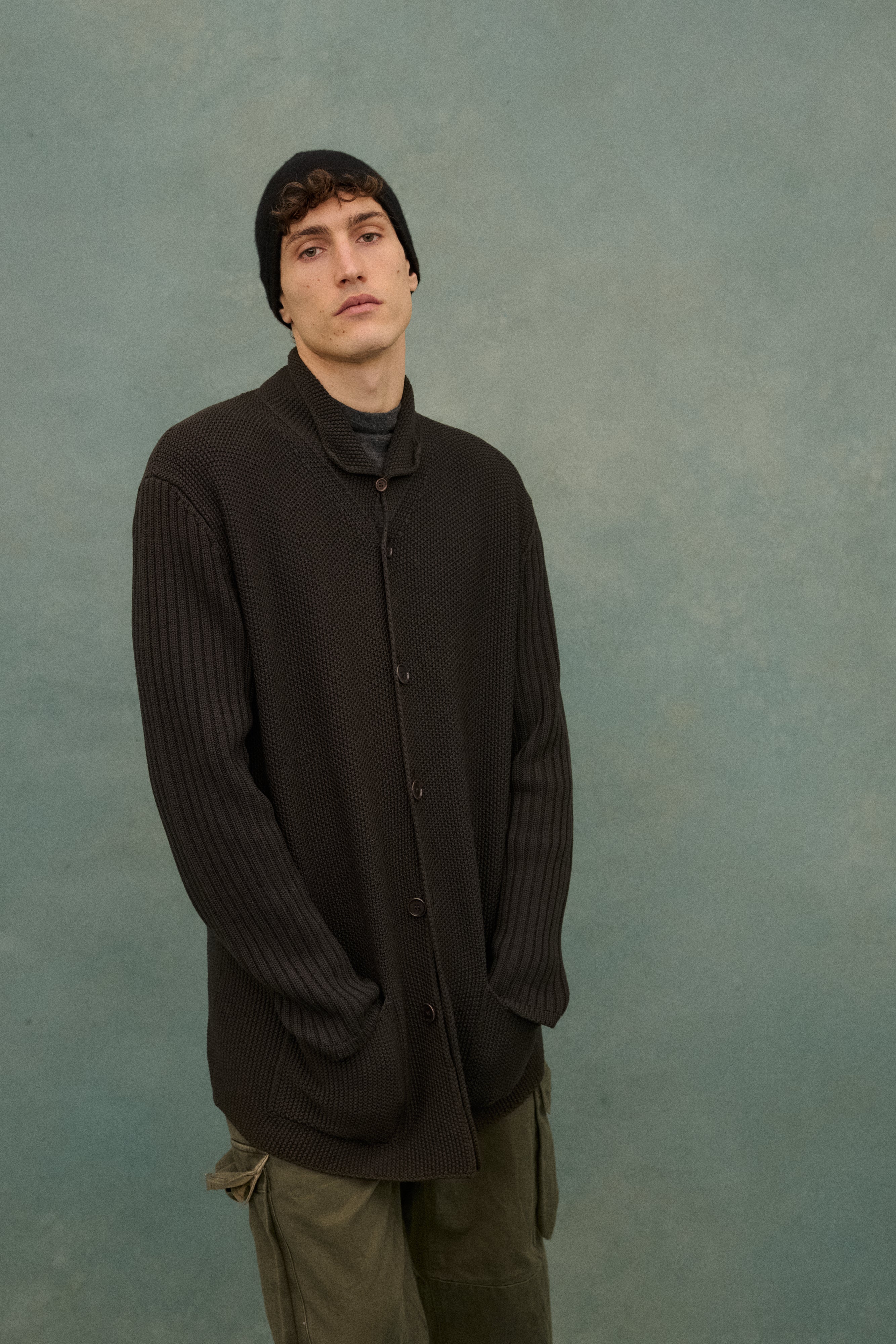 Armani Grey Knit Cardigan - Desert Vintage