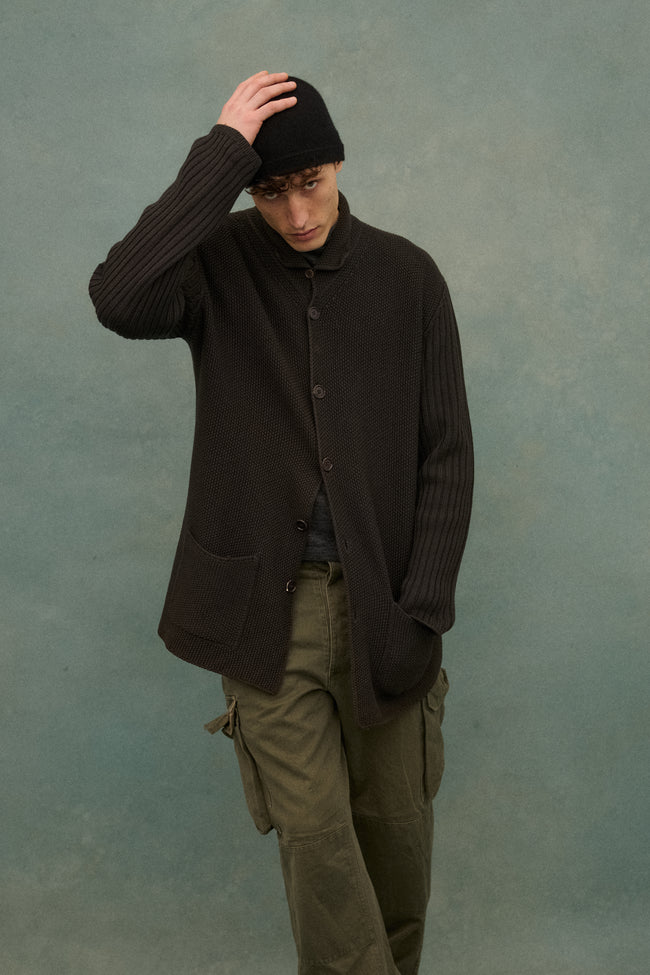 Armani Grey Knit Cardigan - Desert Vintage