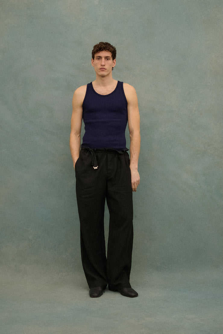 JPG Linen Paperbag Trousers - Desert Vintage