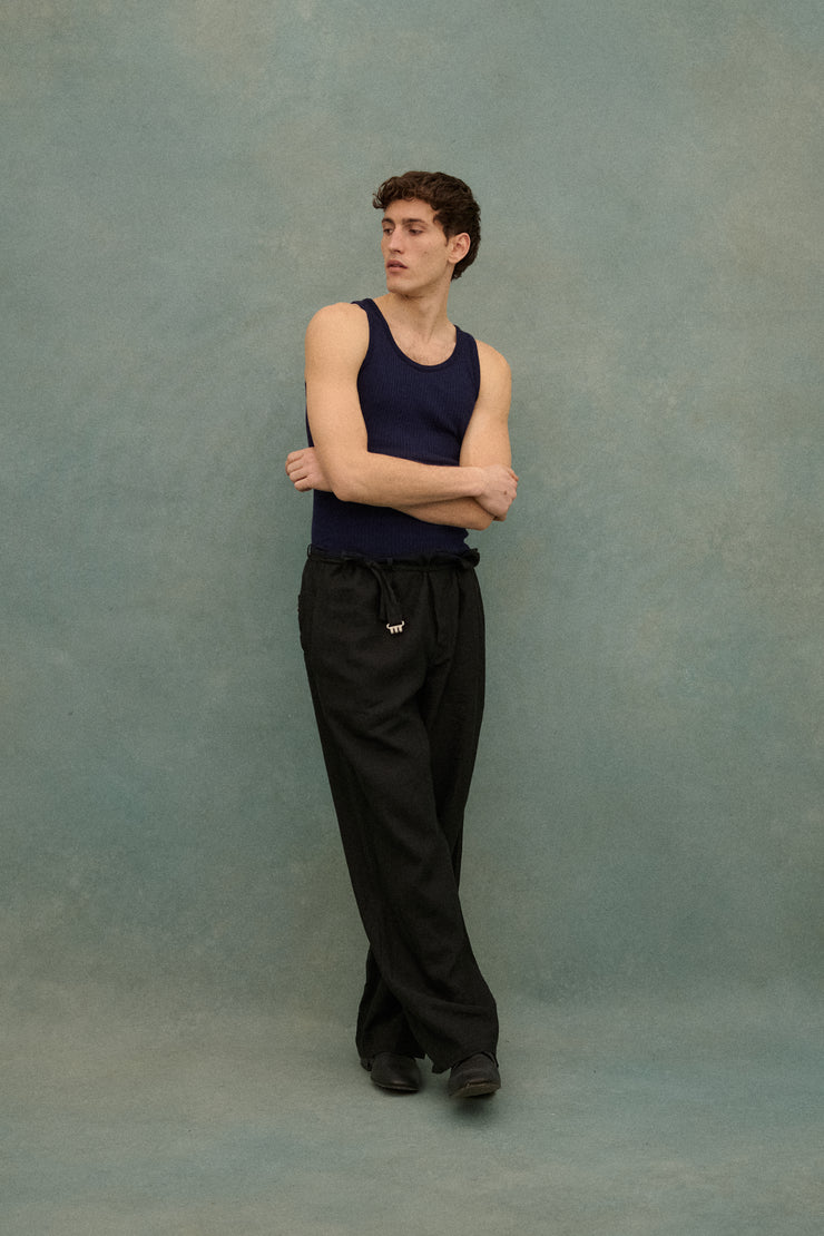 JPG Linen Paperbag Trousers - Desert Vintage