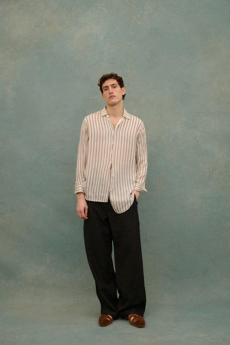 Antique Silk Stripe Top - Desert Vintage