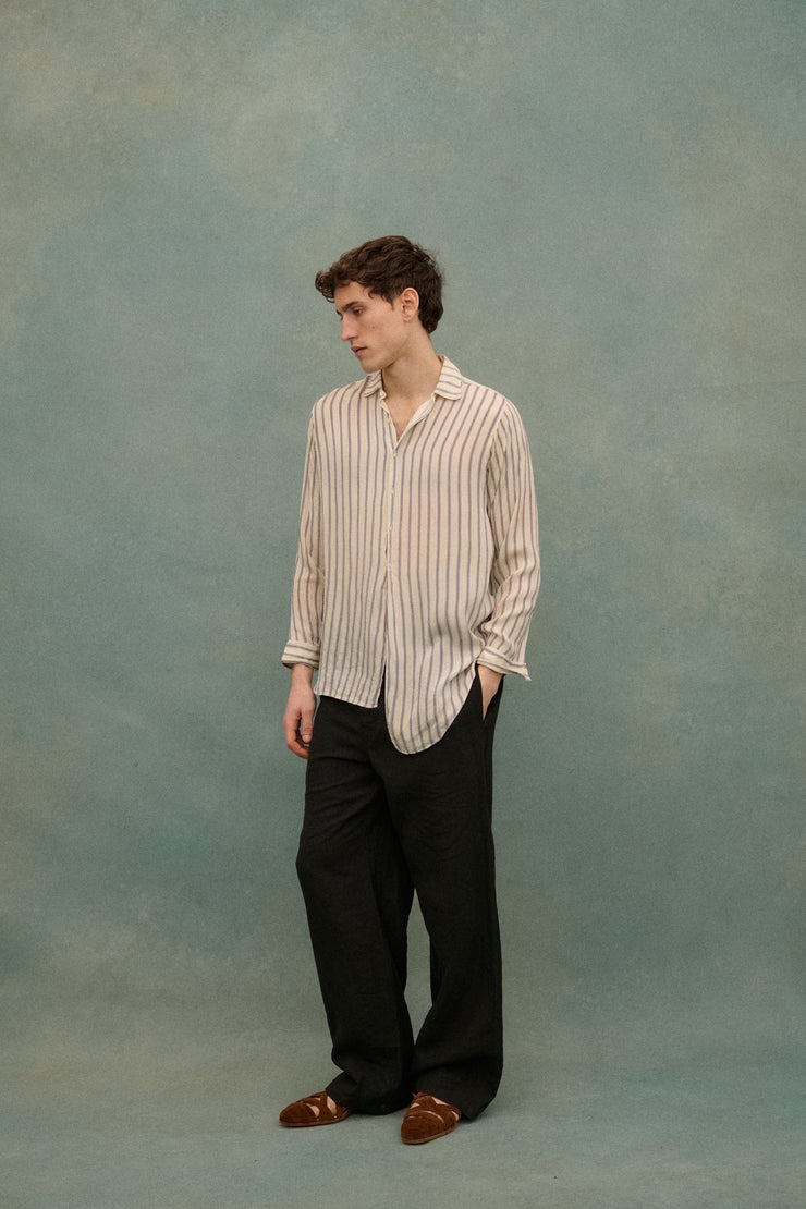 Antique Silk Stripe Top - Desert Vintage