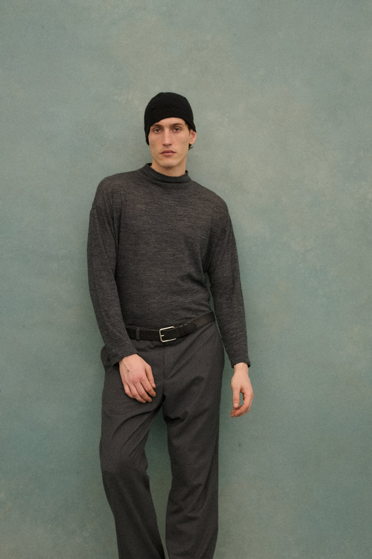 Grey Wool Turtleneck - Desert Vintage