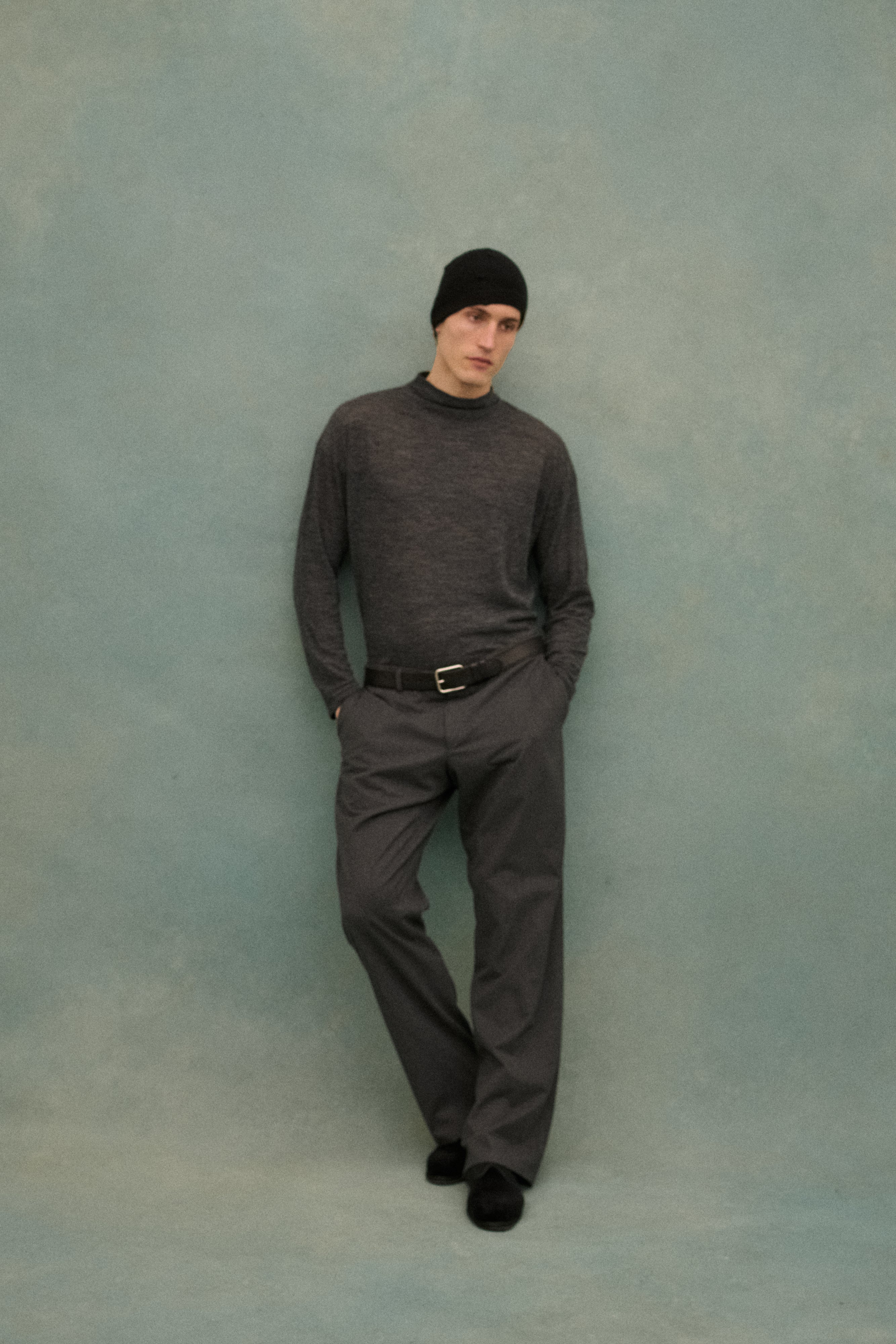 Grey Wool Turtleneck - Desert Vintage